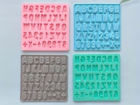 Molde silicona letras y signos